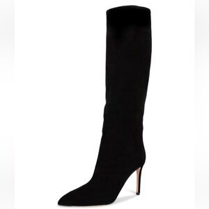 Gucci Black Suede Knee High Pointed Toe Boots Size 39.5 (US 8.5-9.5)